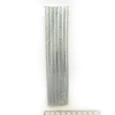 Клей для термопістолета з глітером "JO" /0252-S/ СРІБЛО, d=0,7см, L=18см, 6шт., (1/480)