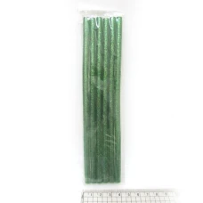 Клей для термопістолета з глітером "JO" /0252-GR/ ЗЕЛЕНИЙ, d=0,7см, L=18см, 6шт., (1/480)