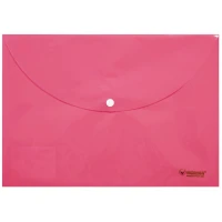 Папка-конверт на кнопці А4 "NORMA" /5102-01/ РР 160мкн "Pastel", рожева (12/600)
