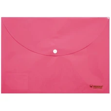 Папка-конверт на кнопці А4 "NORMA" /5102-01/ РР 160мкн "Pastel", рожева (12/600)