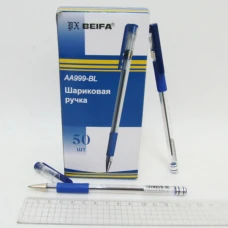 Ручка кульк.  "BEIFA" AA999 с резин.  син.   (50/1000)