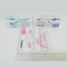 Готовальня "JO" /JF9002/ 7 пред. цирк.+гумк.+гриф.+лінійк. (12/120)