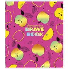 Зошит уч. "Genius" 24арк.== /3022L/ "Brave book" флуорфар + софт тач (дівчинка) (25/200)