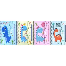 Блокнот на спіралі 12,7*15см "JO" /R64956/ "Dragon" з ручкою, мікс4 (1)