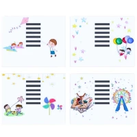 Подставка для книг металлическая "JO" /555-27-B/ "Kids" 20,8*18,8см,mix (1/12/48)