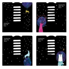 Підставка для книжок металева "JO" /555-37-B/ "Night" 20,8*18,8см,mix (1/12/48)