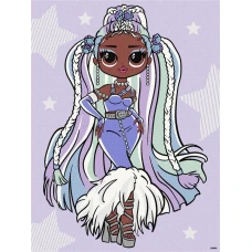 Картина по номерам "Идейка" /KHO6272/ "LOL Surprise! OMG Fashion show Lady Braids" со стразами 30*40 см