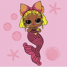 Картина по номерам "Идейка" /KHO6265/ "LOL Surprise! Mermaids Queen Bee" 40*40 см