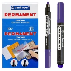Маркер "Centropen" /8566/08/ перманентний КРУГЛИЙ, фіолетовий (10/200)