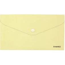 Папка-конверт на кнопці DL "Axent" /1414-08-A/ Pastelini, жовта (12/360)