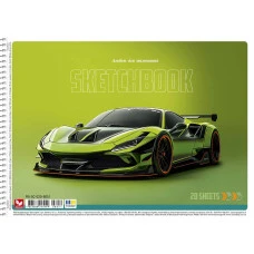 Альбом для малювання "Школярик" А4/20арк./PB-SC-020-8051/ спiраль, УФ-лак 120г/м2 (9/90)