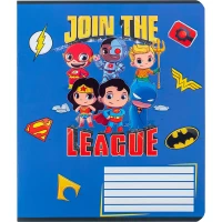 Зошит уч. "Kite" 12арк.# /DC24-232/ "DC Justice League" софт тач + УФ лак (25/600)