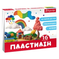 Пластилін 16 кол. 320г "1В" /540676/ "Classic" (1/14)