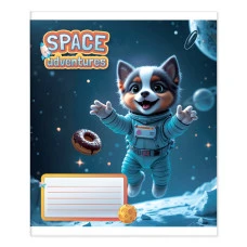 Зошит уч. "Пір'ячко" 24арк.# /ТВ-309/  №1019 Космiчнi пригоди офсетний папір 50-53 г/м2 (20/400)