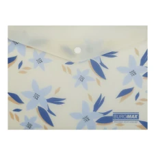 Папка-конверт на кнопці А5 "BuroMAX" /BM.3919-53/ матов. пластик, ARABESKI, маренго (12/360)