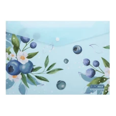 Папка-конверт на кнопці А4 "BuroMAX" /BM.3943-17/ матов. пластик, ARABESKI, морська хвиля (12/360)