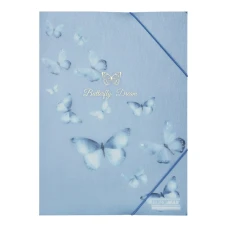 Папка на гумках А4 "BuroMAX" /BM.3908-45/ матов. пластик, ARABESKI, синій електрик (1/12/180)