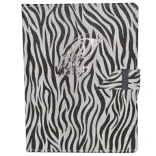 Блокнот В6/120 "SKILL" /ЗВ-95/ на хлястику тв.обкл. Zebra чорно-білий  (1/24)
