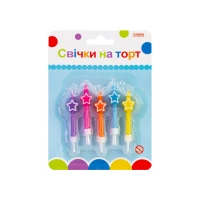Набор свечи на торт "Maxi" / MX620148 / "Звезды" 6шт (1/12)