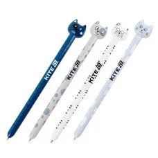 Ручка кулькова автомат "Kite" /K25-028-1/ Funny cat, синя (36)