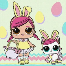 Картина за номерами "Ідейка" /KHO1225/ "LOL Surprise! Spring Bling HOPS and KITTEA" 30*30см