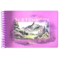 Скетчбук А5/40 "Bourgeois" /N9671/ Чистые листы, пластик обкл., на спирали ,100г/м2 (1/80)