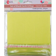 Заготовка для листівок "SANTI" /952252/ 15*15 см 5шт.,оливк.перламутр.,250г/м2 (1/100)