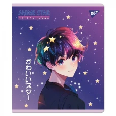 Тетрадь уч. "YES" 12л.# /767489/ "Anime star" Софт тач, УФ выб (10/250)