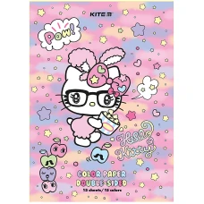 Папір кольоровий "Kite" /HK24-250/ двосторонній А4/(15арк/15кол) Hello Kitty (1/50)