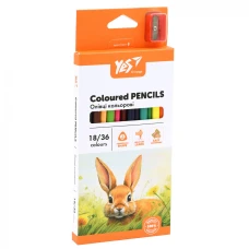 Олівці кольорові "Yes" 36 кол./18шт /290752/ "Orange Line" з точилкою (1/8/160)