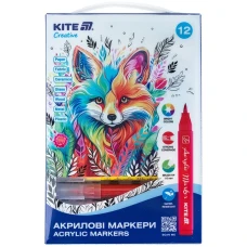 Набір маркерів-пензликів 12кол. "Kite" /K-1159/ Creative, акрилові (1/12)
