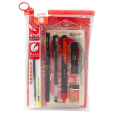 Набір канцелярський "AODEMEI" /K75/ 11 предм (лінійка 4шт, олів. мех., грифель, ластик, ручка 2шт.,стрижень) (1/20)