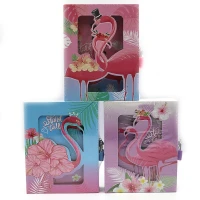 Блокнот 16*12,7см/50 "JO" /DSCN2323/ "Flamingo",== 80г на замке в коробке, микс3 (1/60)