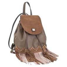 Сумка - рюкзак "YES Weekend" /554119/  коричнева з бахромою, 25*21.5*21  (1/20)