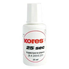 Коректор з пензликом 20мл  KORES "25 секунд" K66817  (10)