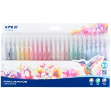 Набір акрилових ручок 24 кол. "Kite" /K-1296/ 1 мм, Kite Creative (1/24)