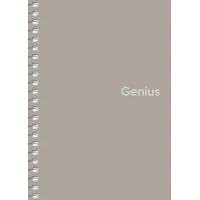 Блокнот "Genius" спіраль /A6-080-6807K/ ##, пластик 0,5 мм, 70 г/м2, заокруглені кути (4/160)