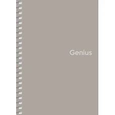 Блокнот "Genius" спіраль /A6-080-6807K/ ##, пластик 0,5 мм, 70 г/м2, заокруглені кути (4/160)