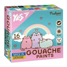Гуаш "YES" 16 кол. 20 мл /230403/ "Pusheen" (1/12)