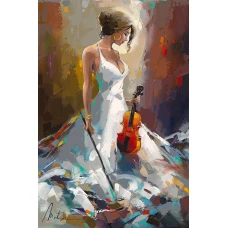 Алмазная мозаика "Go to art" /178817/ "Первая скрипка" 40*50см на подрамнике