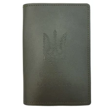 Обкладинка Паспорт "4PROFI" /19852/111/ шкірзам, Ukraine passport Тризуб штрих хакі тиснення
