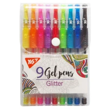 Набор гелевых ручек "YES" 9 цв. /420431/ "Glitter" (1/12/144) Набор гелевых ручек "YES" 9 цв. /420431/ "Glitter" (1/12/144)