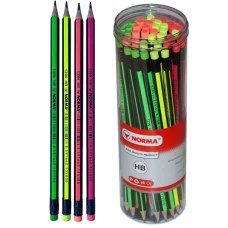 Олівець графітний "NORMA" /135N/ НВ, з гумкою (уп.48шт.в тубі) (48/288/1728)