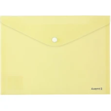 Папка-конверт на кнопці А5 "Axent" /1522-08-A/ Pastelini, жовта (12/360)