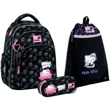 Набір "Kite" /SET_HK26-763M/  рюкзак + пенал + сумка для взуття 763M Hello Kitty (1/6)