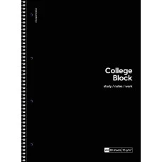 Зошит А4+/80арк. "Student" спіраль тв./підкл. /A4-080-6720K/ #, кремовий блок, чорний картон, 70г/м2 (4/36)