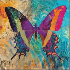 Картина на картоні з контуром "ROSA START" 30*30 „Butterfly 2“ БЕЗ ФАРБ /GPA284323/595/ Картина на картоні з контуром "ROSA START" 30*30 „Butterfly 2“ БЕЗ ФАРБ /GPA284323/595/