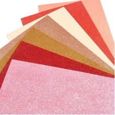 Флексика (фоаміран) "Діамантові ручки" /125470/ ЕВА 20*30см 2,0мм  з глітером на клейовій основі "Сонячна палітра" (7арк.) (1/100)