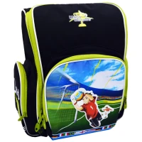 STOCK Ранець "TIGER" /2610-1/ h=38,5 "Football" чорний (1/4)