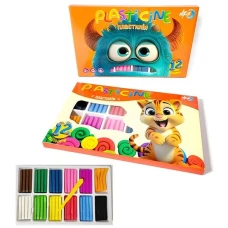 Пластилін "Hipe" 12 кол. 240г /832483/ стеки (1/18/72)